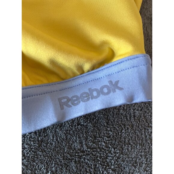 Reebok Yellow & blue Wrap-Style Sports Bra Size M Polyester/Spandex - Picture 5 of 7